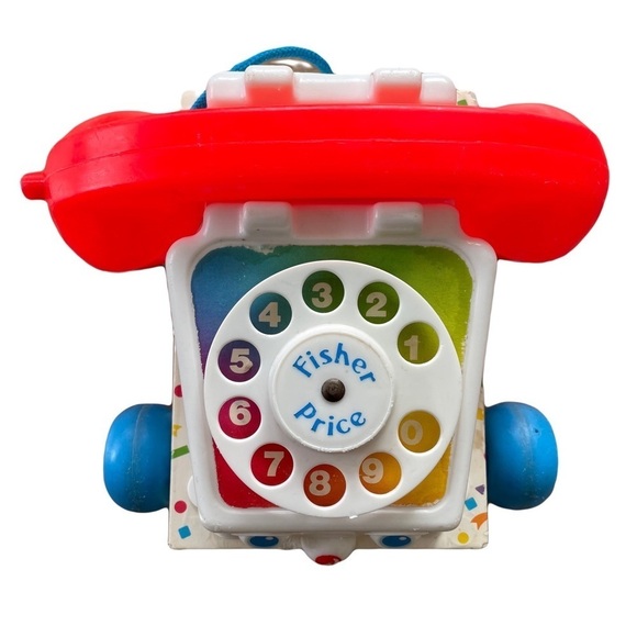 Vintage Fisher Price Chatter Rotary Phone with Moving Parts - Picture 6 of 12